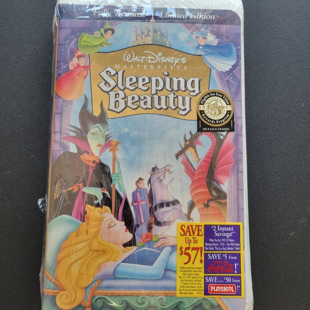 Factory Sealed Walt Disney’s Masterpiece Collection Sleeping Beauty VHS